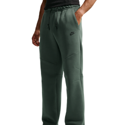 Men's - Nike Tech Fleece Open Hem Pants - Camo Green/Black
