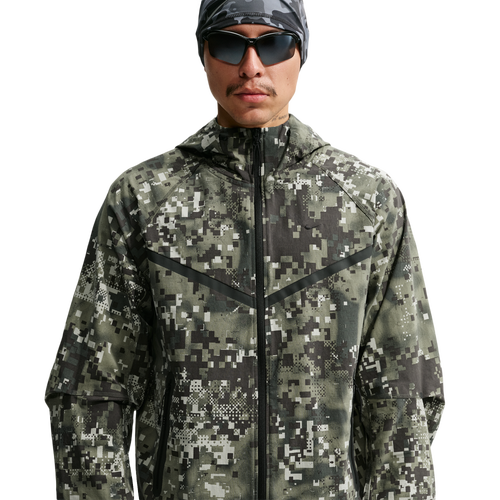  - Nike Tech Dri-FIT Woven WR FZ Jacket AOP - Silver Sage/Black