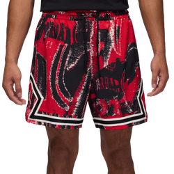 Men's - Jordan MJ AOP Diamond Short - Black/University Red