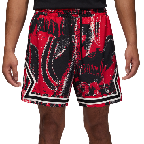 MENS - Jordan MJ AOP Diamond Short - Black/University Red