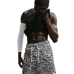 Men's - Nike Leopard Dri-FIT SI PRC Mesh 5 Inch Shorts - Pale Ivory/Vast Grey/Vast Grey
