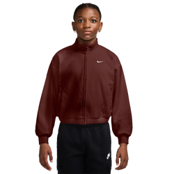Girls' Grade School - Nike Fleece Long Sleeve Cozy Top - White/Brown