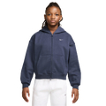 Nike Studio Fleece Oversized Full-Zip Hoodie - Nike Blue/White