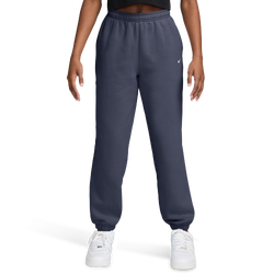 Girls' Grade School - Nike Studio Fleece Loose Pants - Blue/White