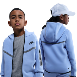 Boys' Grade School - Nike NSW Tech Fleece Reflective Full-Zip - Aluminum/Black