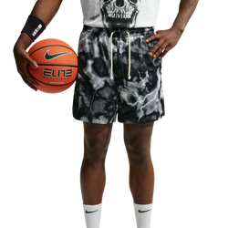 Men's - Nike Dri-FIT Standard Issue Mesh 5in Short Skul - Smoke Grey/Black/Pale Ivory