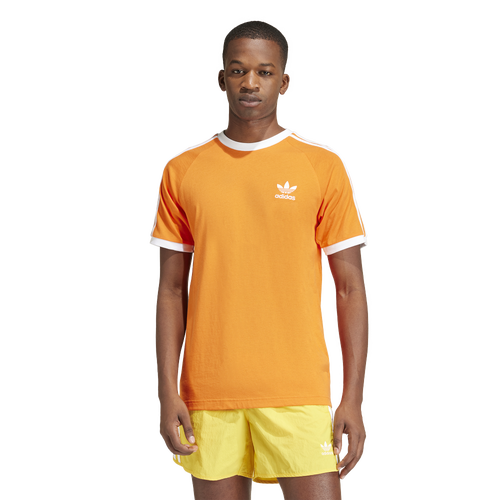 Shop Adidas Originals Adicolor Classics 3-stripes T-shirt In Orange