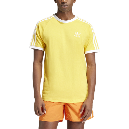 

adidas Originals Mens adidas Originals 3 Stripes T-Shirt - Mens Yellow/White Size XXL