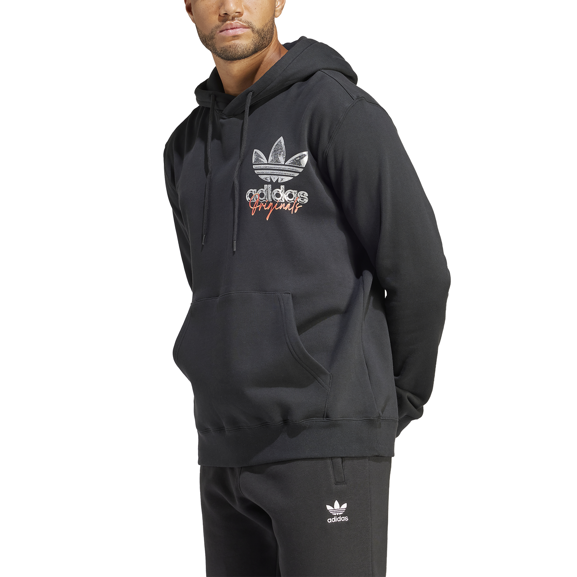 Adidas mens trefoil online hoodie