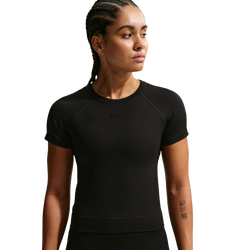 Women's - Nike Pro Dri-FIT Seamless SS Top - Black