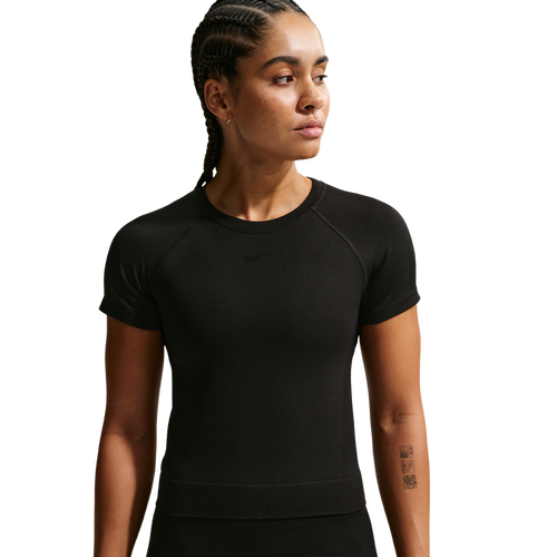 WOMENS - Nike Pro Dri-FIT Seamless SS Top - Black