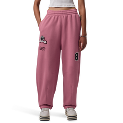 Women's - Jordan Brooklyn Fleece FT WL Pant GFX - Desert Berry/Sail