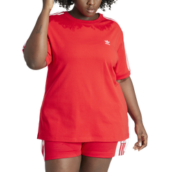 Women's - adidas Originals adicolor 3-Stripes Baby T-Shirt (Plus Size) - Better Scarlet