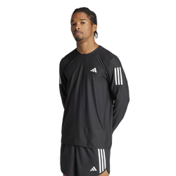 Men's - adidas Own The Run Aeroready Running L/S T-Shirt - Black