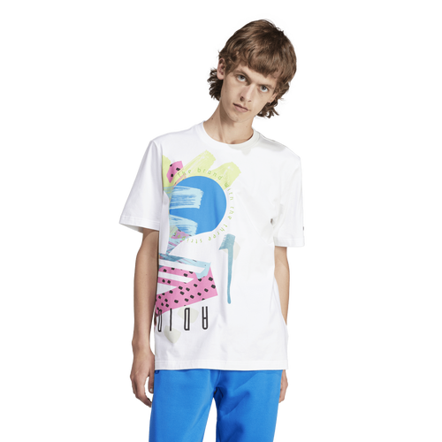 

adidas Originals Mens adidas Originals Retro Tennis T-Shirt - Mens Multi/White Size L