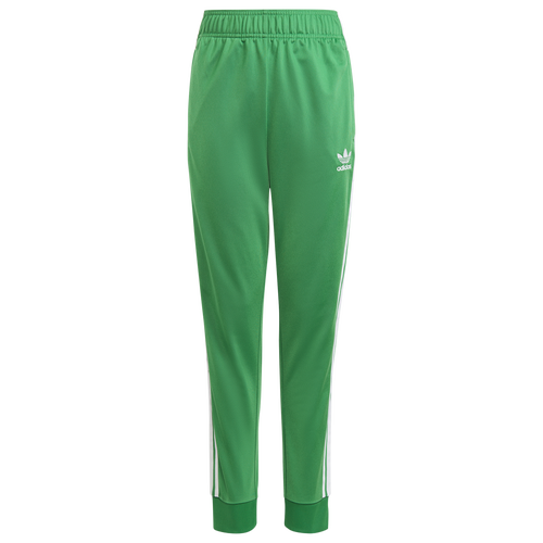 

adidas Originals Superstar Pants - Boys' Grade School Green/White Size XL