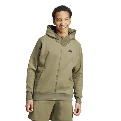 Adidas Originals Mens Adidas Z.n.e. Full-zip Hoodie In Olive/black