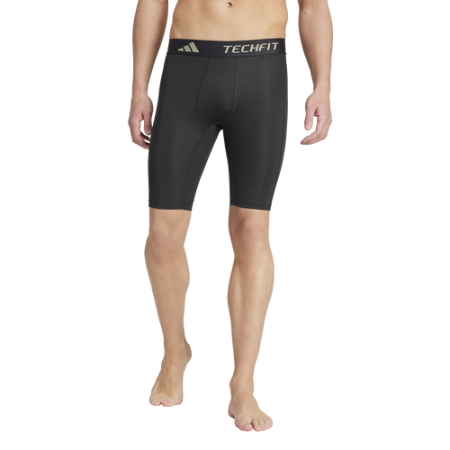 

adidas Mens adidas Techfit Control Short-Tight Training Leggings - Mens Black Size S