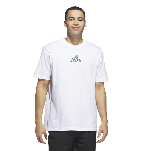 

adidas Mens adidas Basketball T-Shirt - Mens White Size XL