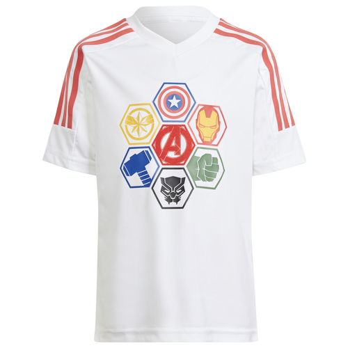 

Boys adidas adidas Marvel Avengers T-Shirt - Boys' Grade School White/Bright Red Size S