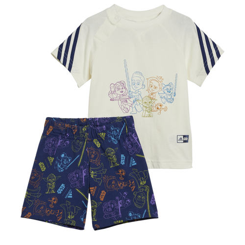 Adidas Originals Kids' Boys Adidas Star Wars Young Jedi T-shirt Set In Multicolor/off White/dark Blue
