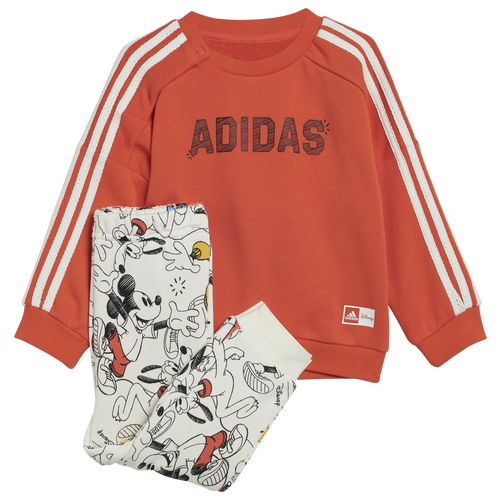 

Boys adidas adidas Disney Mickey Mouse Crewneck And Jogger Set - Boys' Toddler Off White/Bright Red/Black Size 18MO