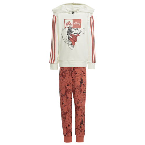 Adidas Originals Kids' Boys Adidas Disney Mickey Mouse Hoodie And Jogger Set In Off White/bright Red