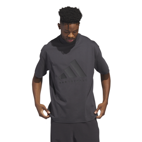 

adidas Mens adidas One Cotton Jersey T-Shirt - Mens Carbon/Carbon Size M