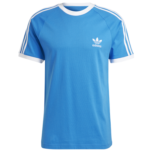 

adidas Originals Mens adidas Originals 3 Stripes T-Shirt - Mens White/Blue Size S
