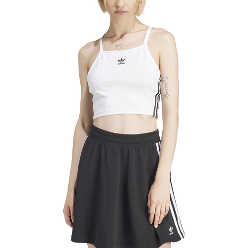 

adidas Originals Womens adidas Originals 3 Stripe Crop Top - Womens White/Black Size S