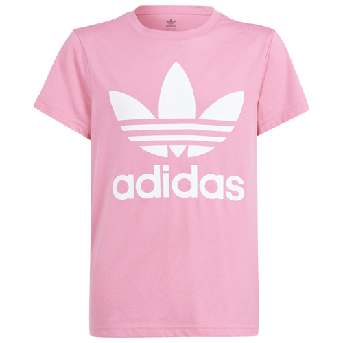 

adidas Originals Girls adidas Originals Trefoil T-Shirt - Girls' Grade School White/Pink Fusion Size S