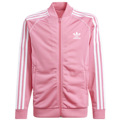 Girls' Grade School - adidas Originals Superstar Track Jacket - Pink Fusion/White