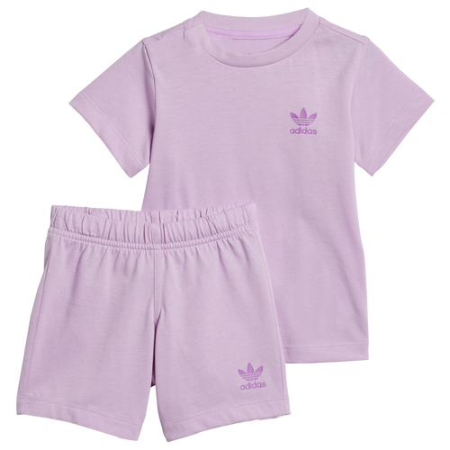 

Boys adidas Originals adidas Originals Lifestyle Shorts and T-Shirt Set - Boys' Toddler Bliss Lilac Size 12MO