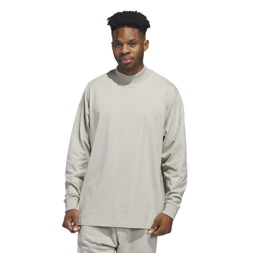 

adidas Mens adidas One BB Long Sleeve T-Shirt - Mens Sesame Size XL