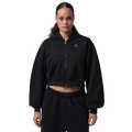 Jordan Brooklyn Fleece Mid Crop Full Zip - Jordan Black