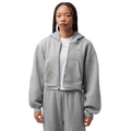 Jordan Brooklyn Fleece Mid Crop Full Zip - Jordan Dark Grey Heather