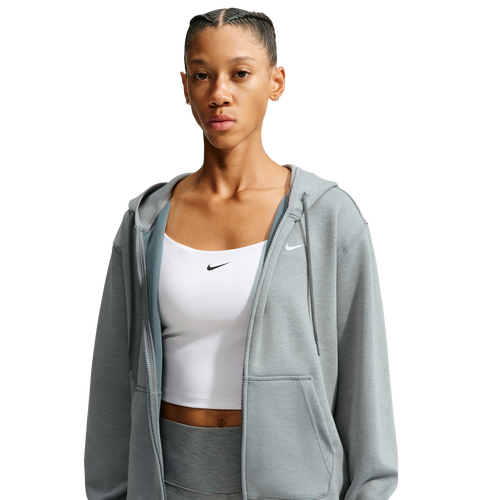 Nike Dri-FIT Studio Fleece Sport Full Zip Hoodie - Nike Heather/Smoke Grey White