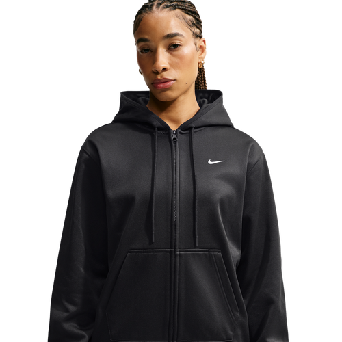Nike Therma-FIT Studio Fleece Sport Full Zip Hoodie - Nike Black/White