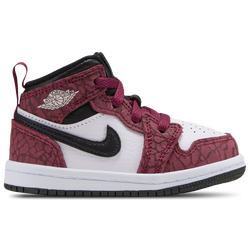 Boys' Toddler - Jordan AJ 1 Mid SE - Red/White/Black