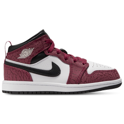 Boys' Preschool - Jordan AJ 1 Mid SE - Red/White/Black