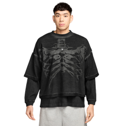 Men's - Nike Ja Dri-Fit Long Sleeve Waffle Shirt - Black/Black
