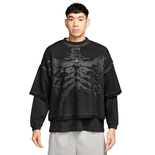  - Nike Ja Dri-Fit Long Sleeve Waffle Shirt - Black