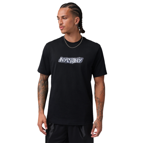 MENS - Jordan NY V NY T-Shirt - Black /White