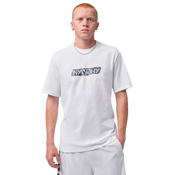 Men's - Jordan NY V NY T-Shirt  - White /Black 