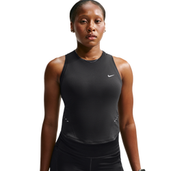 Women's - Nike Swift Dri-FIT Seamless Tank - Reflective Silv/Black/Cool Grey