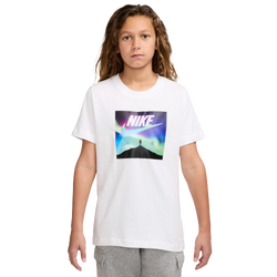 Boys' Grade School - Nike NSW Photo Adapt T-Shirt - White/Multi