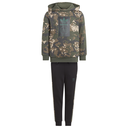 

adidas Originals Boys adidas Originals Camo Hoodie Set - Boys' Preschool Multi/Green Size XS