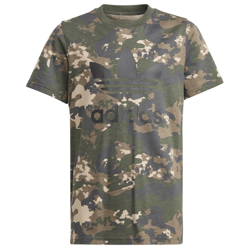 

adidas Originals Boys adidas Originals Camo T-Shirt - Boys' Grade School Clear Brown/Multi Size M