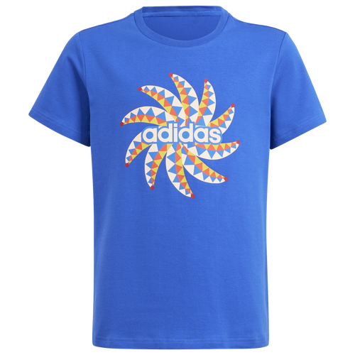 Adidas Originals Kids' Boys Adidas Farm Graphic T-shirt In Chalk White/bold Blue