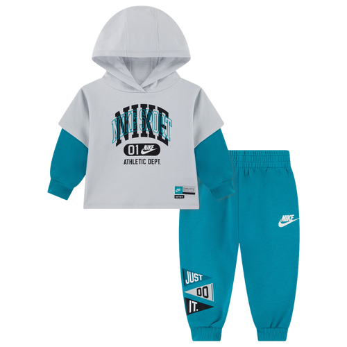 Boys Infant Nike NSW Multisport Fleece PO Set - Boys' Infant Energy/Gray Size 12MO